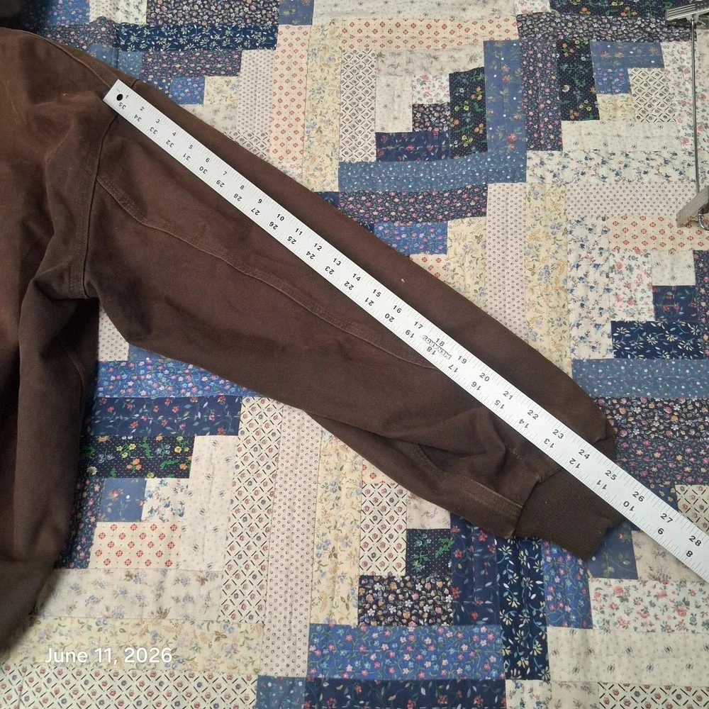 VTG Y2K Carhartt Sandstone Active Jacket J25 DKB Size XL Dekalb Hooded Lined